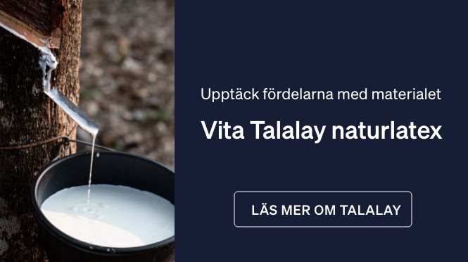 Vita talalay naturlatex - Fördelarna med materialet - Läs mer om talalay knapp